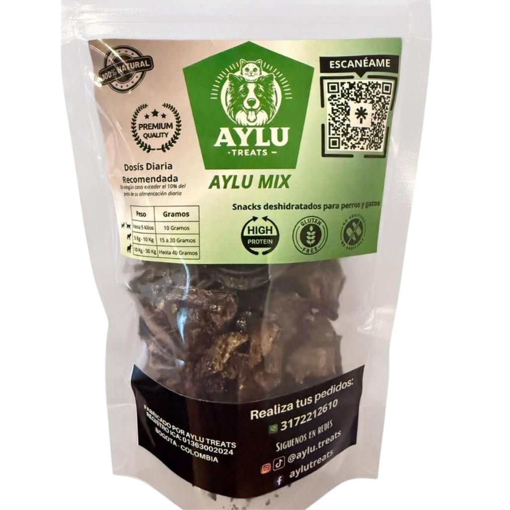 Aylu Mix | Mix de Bofe, Hígado y Corazón Deshidratados 100% Naturales