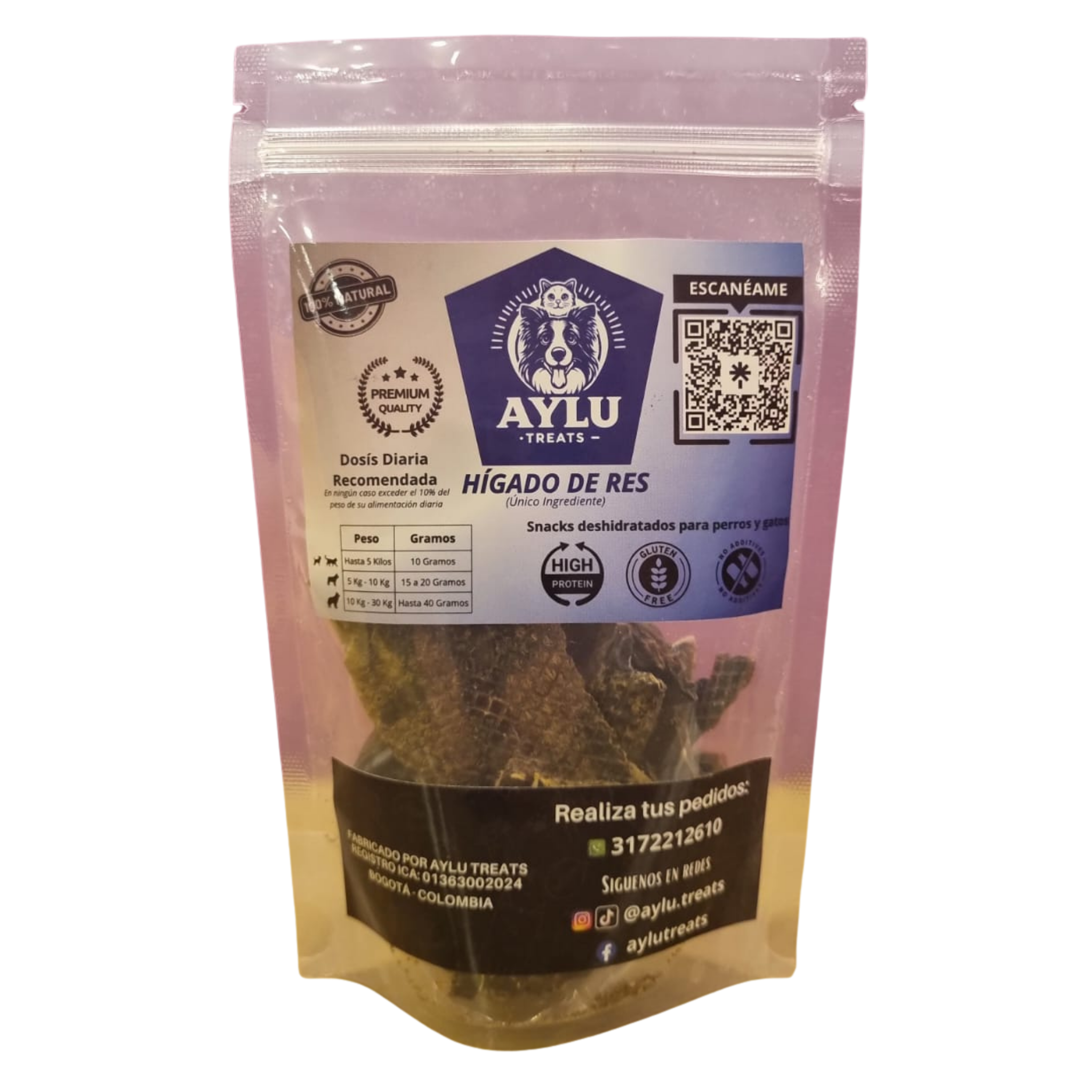Hígado Deshidratado 100% Natural para Perros y Gatos | 100 g