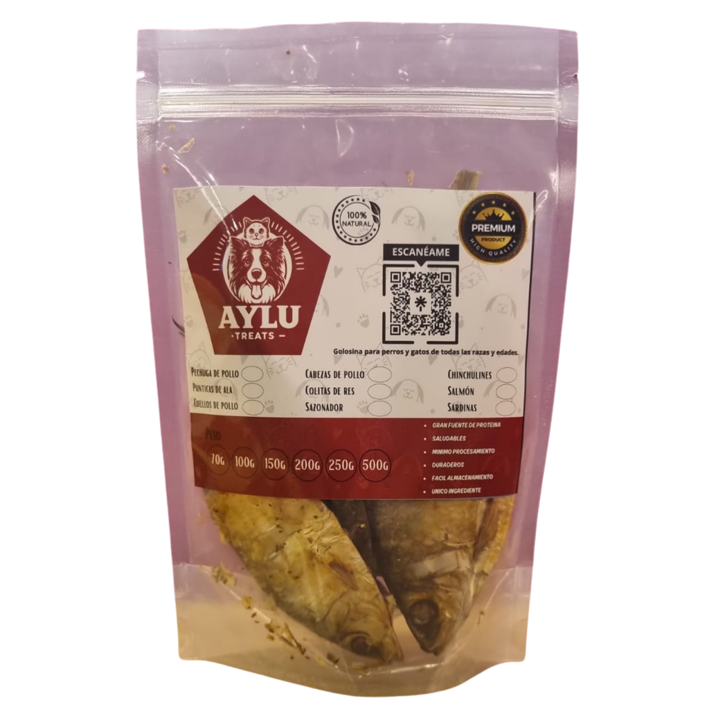 Sardinas Deshidratadas 100% Naturales para Perros y Gatos