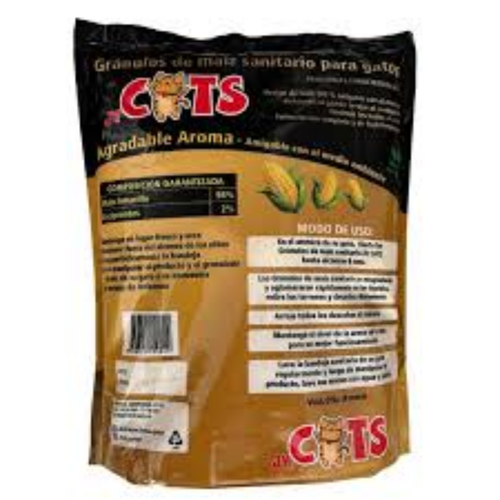 Arena Sanitaria de Maíz Aglomerante para Gatos | JV Cats