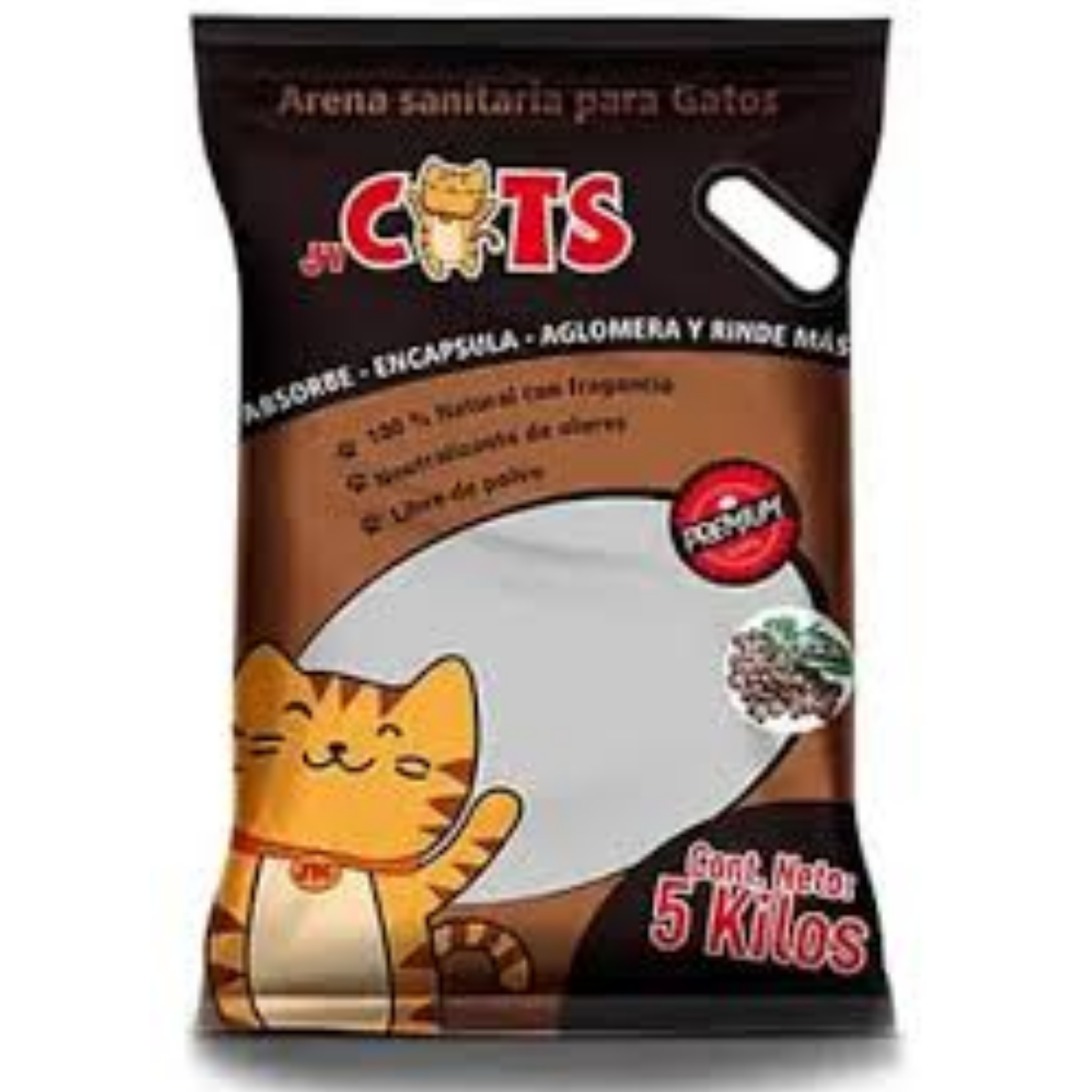 Arena Sanitaria de Café Aglomerante para Gatos | JV Cats