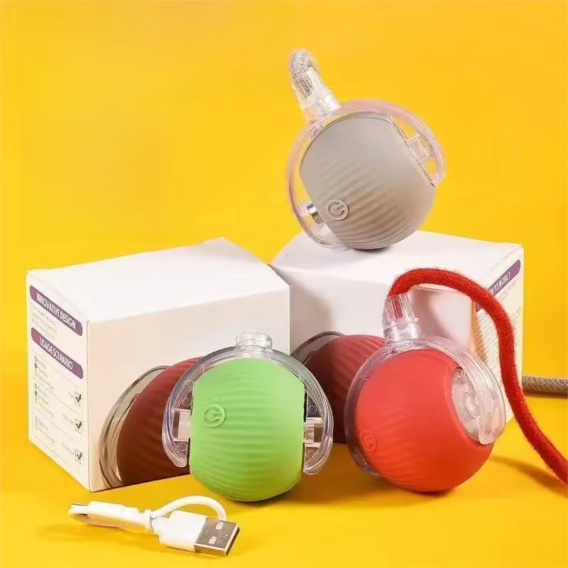 Pelota Interactiva Inteligente Recargable para Perros y Gatos | USB Tipo C